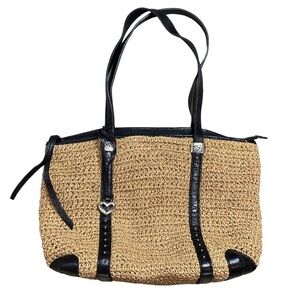 Vintage Classic BRIGHTON Straw bag/tote~Beautiful Carry to the Beach or Work~✨